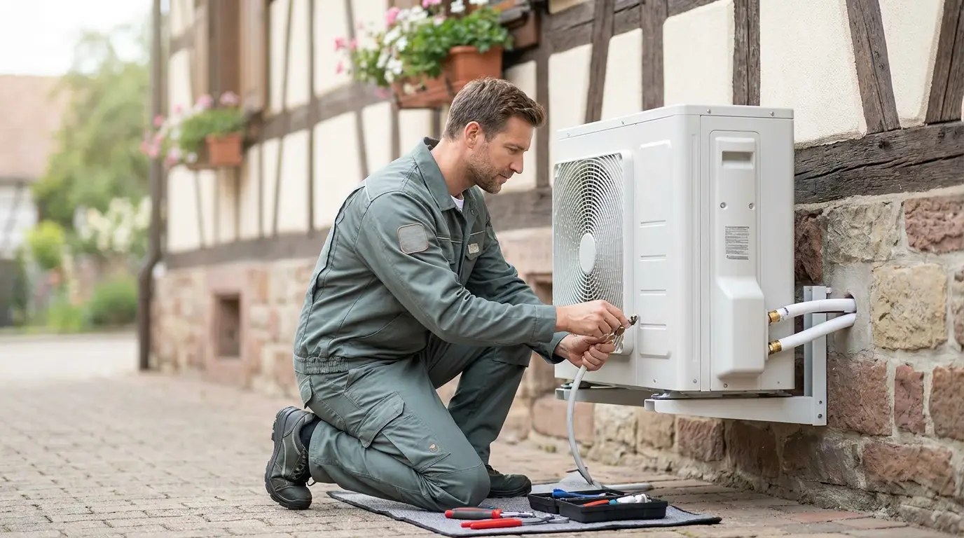 Installation d'une pompe à chaleur par Exhelia en Alsace